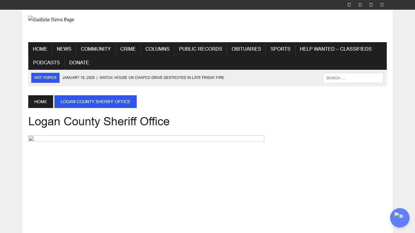 Logan County Sheriff Office – Guthrie News Page