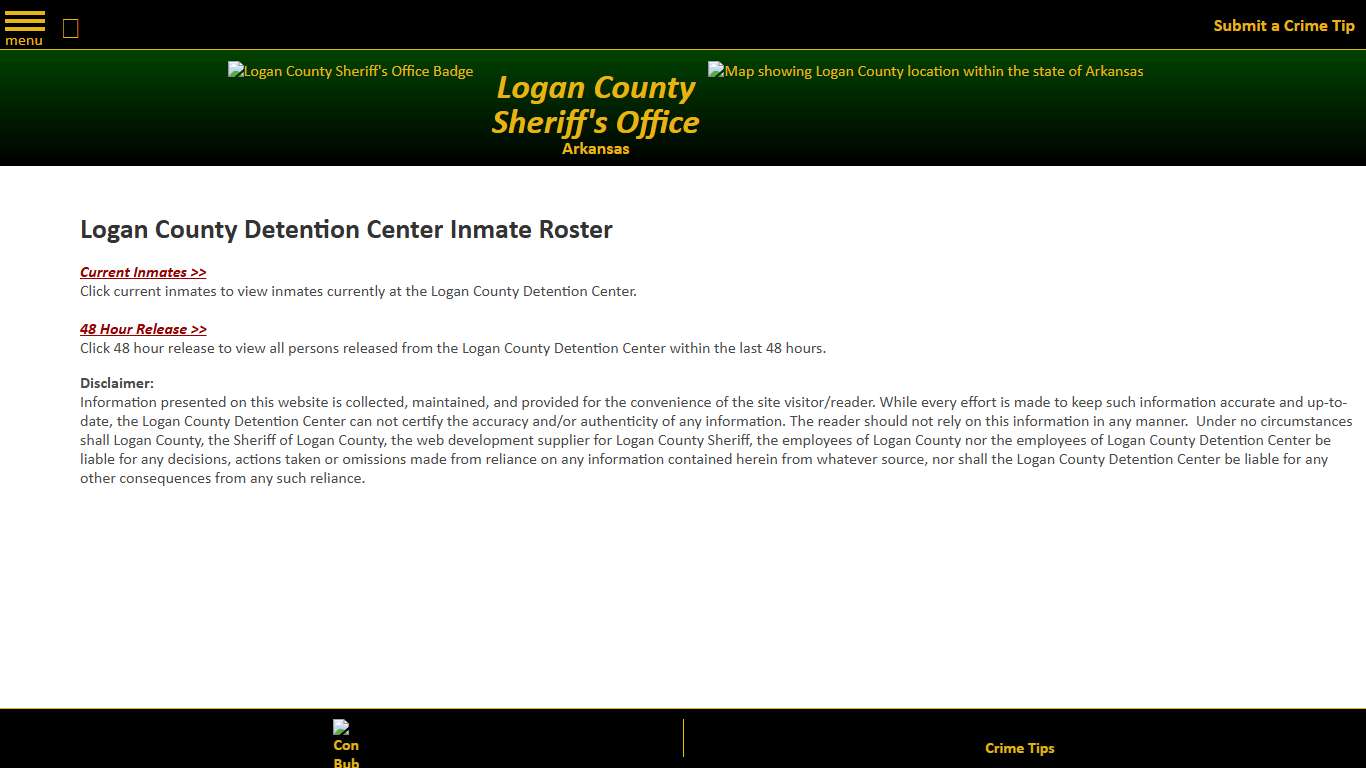 Roster Choose - Logan County Sheriff's Office, Arkansas